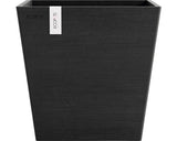 Ghiveci Ecopots Rotterdam Cu Sistem De Irigare Plastic 25, 2x25, 2x24, 5 Cm Gri Inchis