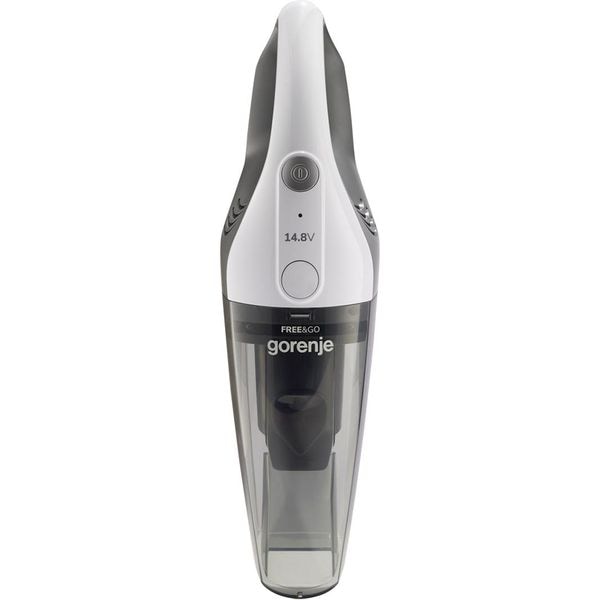Aspirator de Mana GORENJE MVC148FGW, 0.5l, 14.8V, autonomie max 15 min, Alb-Gri Inchis