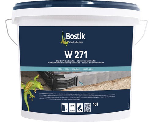 Membrana Lichida Hidroizolatoare Bostik W271 pe Baza de Bitum Pentru Fundatii si Subsoluri 10 litri