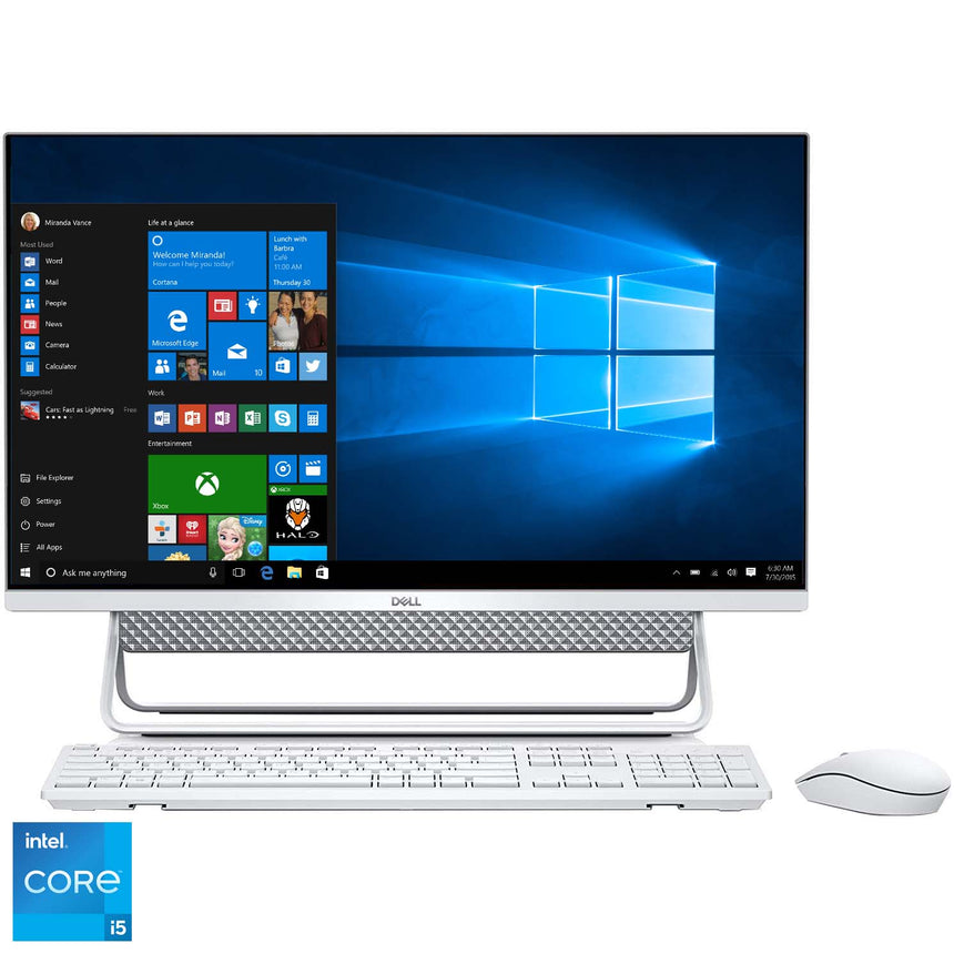 Sistem All-In-One Dell Inspiron 7700 cu procesor Intel® Core™ i5-1135G7 pana la 4.20 GHz, Tiger Lake, 27", Full HD, 8GB DDR4, 512GB SSD, NVIDIA GeForce MX330 2GB GDDR5, Windows 10 Pro