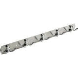 Cuier de perete cu 5x2 carlige Modern 485x38x33 mm, otel inoxidabil/zamac cromat