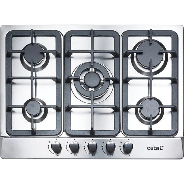 Plita incorporabila CATA LGI 7041 X, Gaz, 5 arzatoare, Wok, Inox