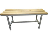 Banca Metalica Pentru Vestiare 900x300x400 Mm, Cu Sezut Din Lemn