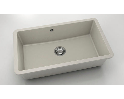 Chiuveta Bucatarie Cu O Cuva Fat Avangard 232 76x46 Cm Fara Picurator, Montare Sub Blat, Fatgranit Beige