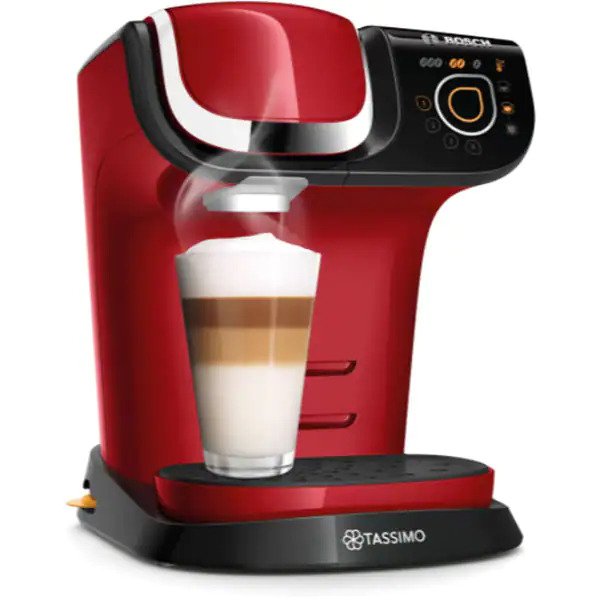 Espressor Bosch Tassimo MY WAY TAS6503, 1500W, 1.3 L, T-Disc, Tehnologie INTELLIBREW, 4 setari de memorie, capsule, Rosu