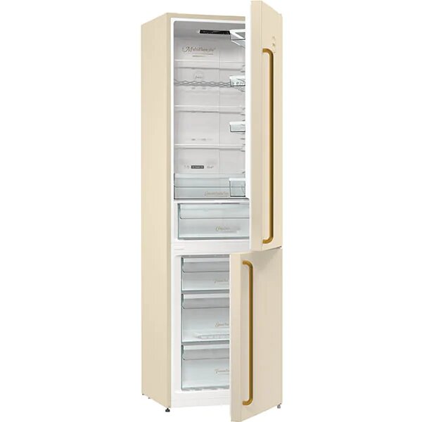 Combina frigorifica Gorenje NRK6202CLI, No Frost Plus, 331 l, H 200 cm, Clasa E, crem