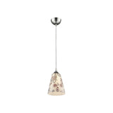 Pendul modern RIDO, Klausen 3239 , un bec E27, sticla culoare alb cu model