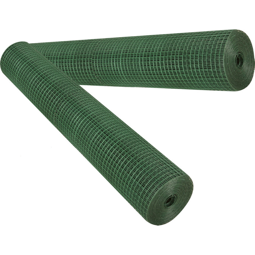 Plasa Sudata Zincata Plastifiata , lungime 10m , latime 0.5m , pas ochi 13x13mm , grosime sarma 1mm