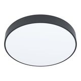 Plafoniera ZUBIETA-A, EGLO, LED, 18W, 1900 lm, 2700K-6500K, lumina calda, neutra, rece, otel, negru, plastic, alb, 30 cm diametru, dimabila, telecomanda inclusa