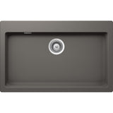Chiuveta granit Schock Signus N-100XL Silverstone Cristadur 790 x 500 mm, adancime cuva 195 mm, montare pe blat