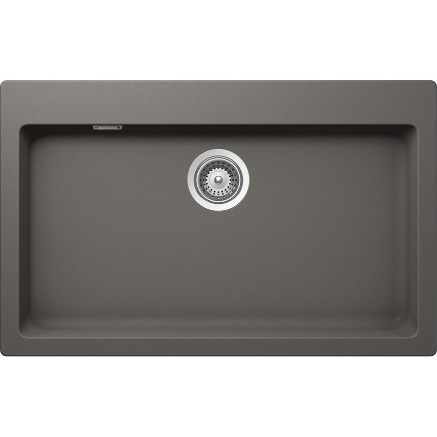 Chiuveta granit Schock Signus N-100XL Silverstone Cristadur 790 x 500 mm, adancime cuva 195 mm, montare pe blat