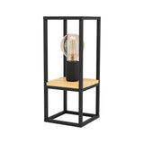 Lampa de masa, Eglo, E27/40W/230V, Negru/Maro