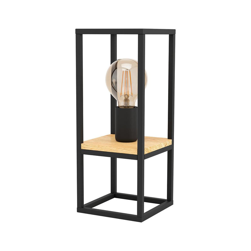 Lampa de masa, Eglo, E27/40W/230V, Negru/Maro