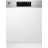 Masina de spalat vase semi-incorporabila Electrolux EES47310IX, 13 seturi, 8 programe, Clasa D, Motor inverter, Start intarziat, 60 cm