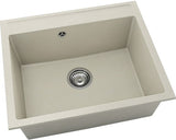 Chiuveta Bucatarie Cu O Cuva Fat Avangard 227 60x51 Cm, Fara Picurator, Fatgranit Dark Beige