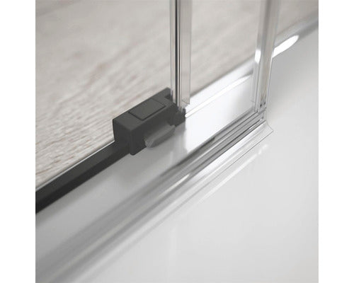 Usa glisanta pentru nisa Radaway Idea Black DWJ stanga 120x200,5 cm, sticla transparenta, profil negru