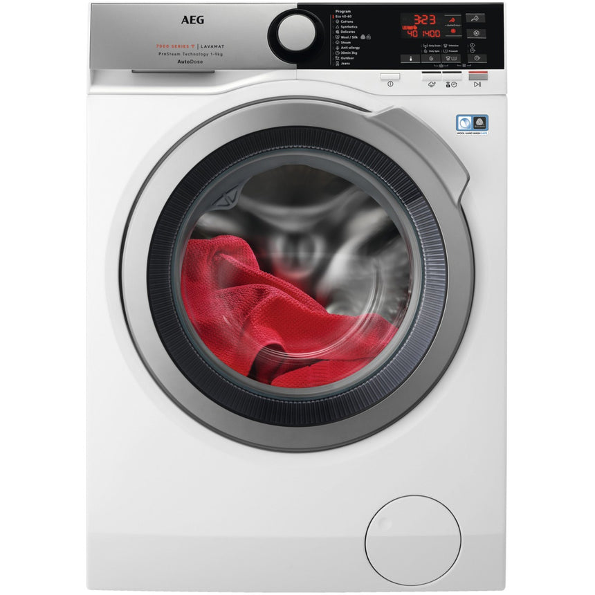 Masina de spalat rufe AEG L7FBE49BSA, 9 kg, 1400 rpm, Clasa A, AutoDose, WiFi, Alb