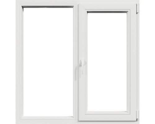 Fereastra PVC Termopan 4 Camere 116x116 cm Alba Fixa + Deschidere Simpla Dreapta