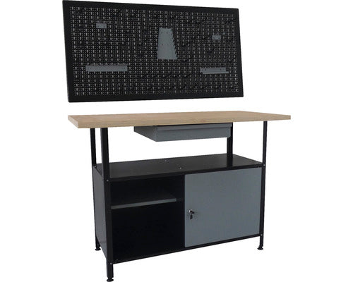 Set Atelier Banc De Lucru & Panou Perforat Cu Accesorii Fam Xxl 1200mm, 7 Piese