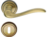 Manere Cu Rozeta Usa Interior Verofer Tolosa, Pentru Cheie Bb, Bronz Grafiat