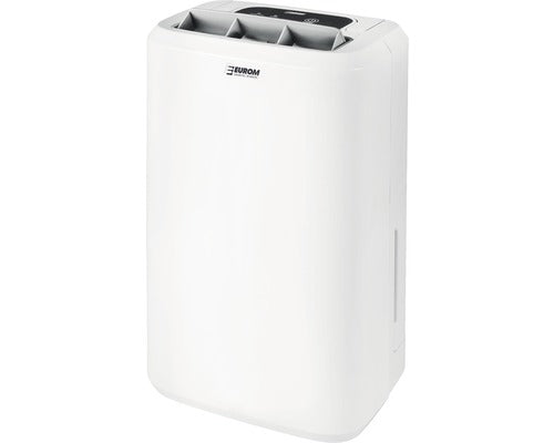 Dezumidificator Eurom, capacitate dezumidificare 10 litri/24 h, rezervor 2 litri, ideal pentru un somn odihnitor, previne formarea mucegaiului si acarienilor, potrivit si pentru rufe, timer, indicator rezervor plin, operare simpla, alb