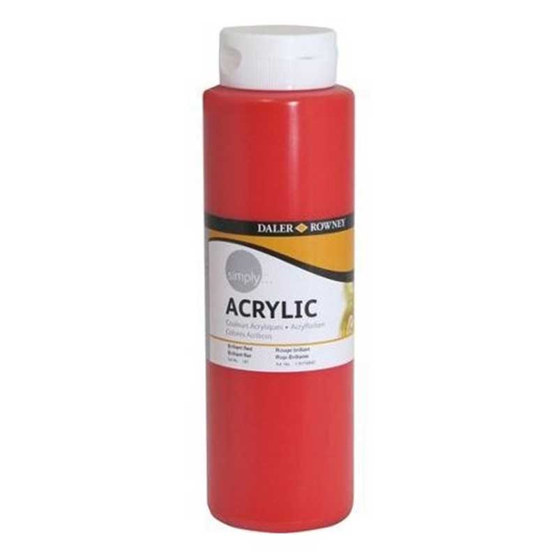 Culoare acrilica Simply, 547 - Brilliant Red, 750 ml