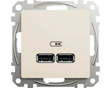 Priza Usb Dubla Schneider Sedna Deisgn Max. 2100 Mah, Bej