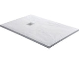 Cadita de Dus Dreptunghiulara Sanotechnik Kreta, 120x80x2,5 cm, Marmura Artificiala, 51020P, Alb
