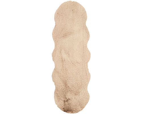Covor Blana Artificiala Romance Shape Maro Deschis 55x160 Cm