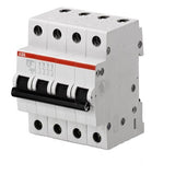 Siguranta tetrapolara automata ABB, SH204L-C 63, curent nominal 63 A, 4 poli, capacitate de rupere 4.5 kA, curba de declansare C