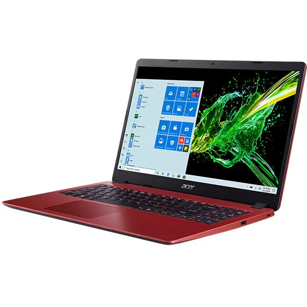 Laptop ACER Aspire 3 A515-56-52NQ, Intel Core i3-1005G1 pana la 3.4GHz, 15.6" Full HD, 8GB, SSD 256GB, Intel UHD Graphics, Windows 11 Home, Rosu