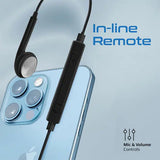 Casca PROMATE Beat-LT, Cu fir, In-ear, Microfon, Lightning, Negru