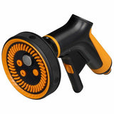 Pistol pentru stropit, Fiskars, 5 programe, Conector universal, Negru/Portocaliu