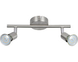 Sina Spoturi Gu10 2x3w, Becuri Led Incluse, Nichel Satinat