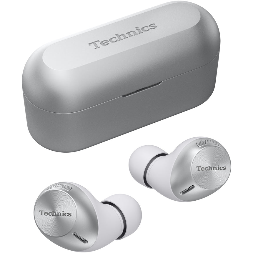 Casti In-Ear Technics EAH-AZ40M2ES, True Wireless, Hybrid Noise Cancelling, Multipoint, Alexa built-in, Autonomie 24 ore, Argintiu