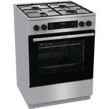Aragaz GORENJE GKS6C70XJ, 4 Arzatoare, Gaz, Electric, L 60 cm, Grill, Inox