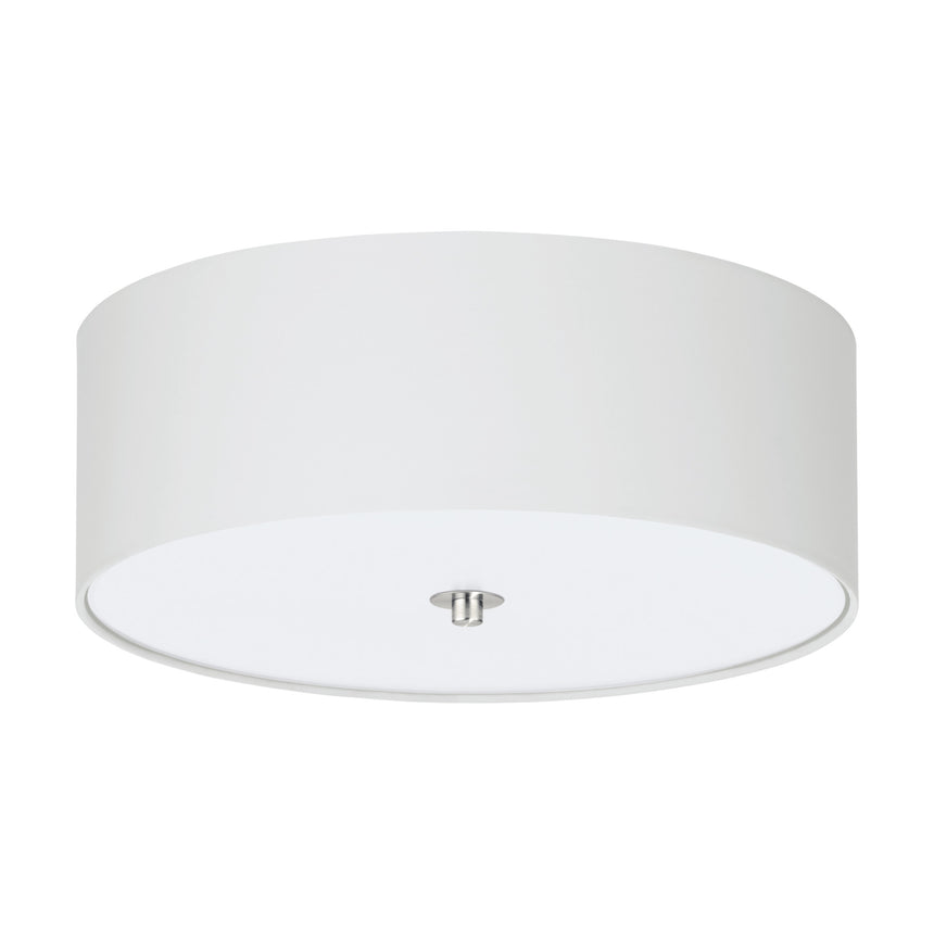Plafoniera textila, Pasteri, 94918, E27, Nichel Mat-Alb, 3x60W