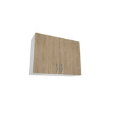 Corp Superior haaus Karo, 2 Usi, Lemn Natural/Alb, 80 x 30 x 60 cm