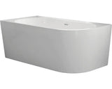 Cada Freestanding De Colt Linea, Stanga, Acril, 150x75 Cm, 190 L, Alb