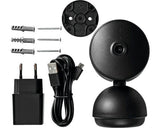 Camera interioara SmartLife, Wi-Fi, Full HD 1080p, tilt-tilt, stocare in cloud (optional) / microSD (nu este inclus) / Onvif, cu senzor de miscare, vedere pe timp de noapte, Negru