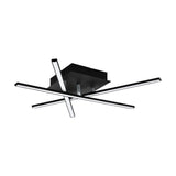 Plafoniera LASANA 3, LED, 10.5W, 1500 lm, 3000K, lumina calda, otel, aluminiu, negru