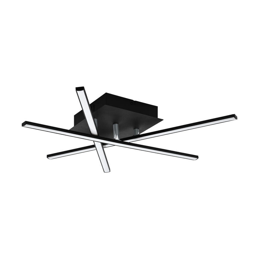 Plafoniera LASANA 3, LED, 10.5W, 1500 lm, 3000K, lumina calda, otel, aluminiu, negru