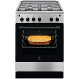Aragaz Electrolux LKG604002X, Gaz, 4 arzatoare, Grill, Autocuratare catalitica, Aprindere electrica, 59 l, 60 cm, Inox antiamprenta