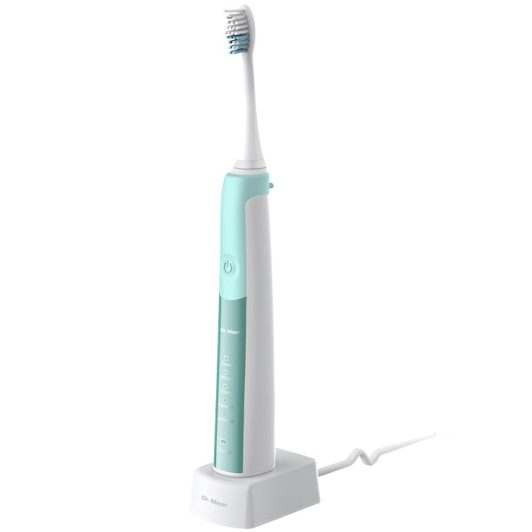 Periuta electrica sonica Dr. Mayer GTS2080GR verde, pana la 48 000 PM/min, 5 moduri de curatare, timp de utilizare pana la 180 min, Design impermeabil IPX7, silentioasa, 2 capete peri DuPont, GTS2080GR
