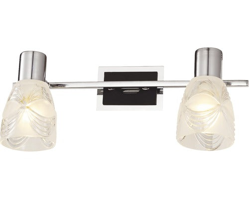 Aplica Cu Spoturi Jay E14 Max. 2x40w, Maro/Crom