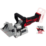 Masina de frezat pentru dibluri din lemn/biscuitor pe acumulator Einhell TE-BJ 18 Li - Solo, 18 V, 6500 RPM, 20 mm adancime, fara acumulator/incarcator