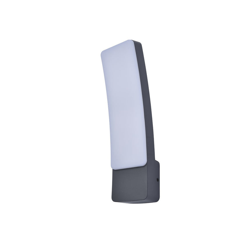 Aplica de exterior, Lutec, Aluminiu, Lumina LED, Alb/Gri