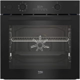 Cuptor incorporabil Beko BBIS17300XCMPE, Electric, 72 l Autocuratare pirolitica,RecycledNet, Steam Assisted Cooking, AeroPerfect, SteamShine Cleaning, Raft telescopic, Touch control + Butoane, Clasa A+, Sticla Negru