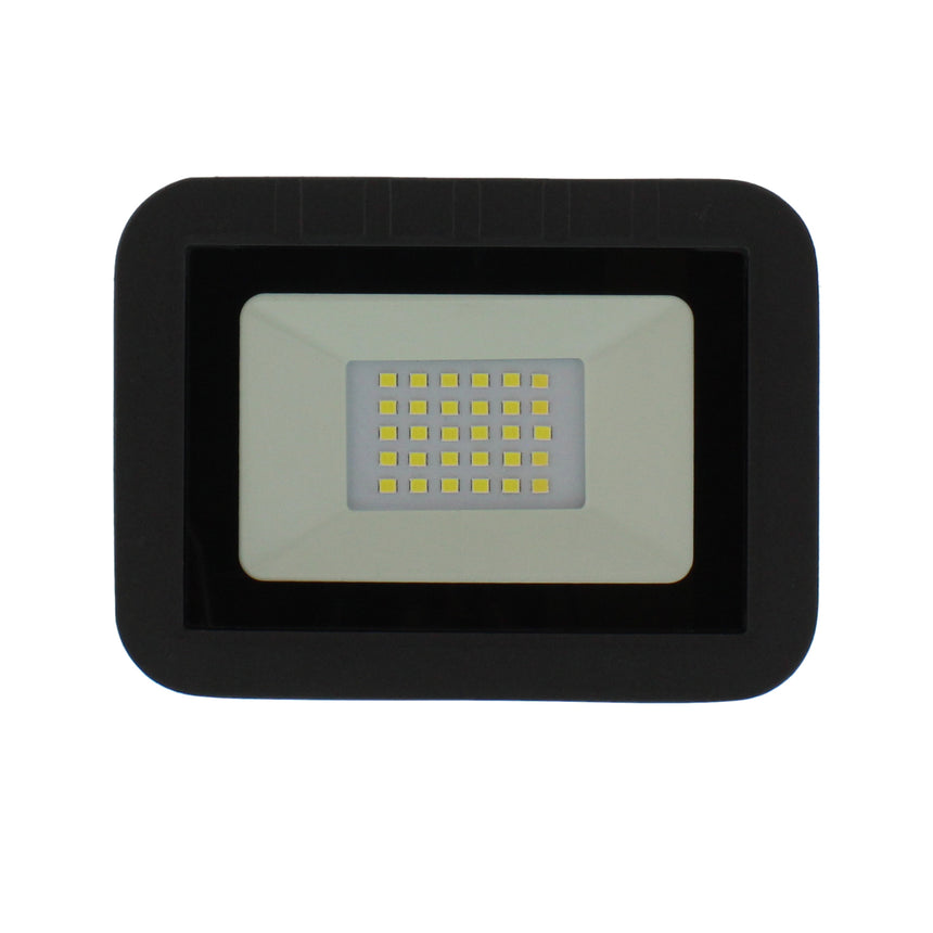 Proiector LED Well, 20W, 1600 lm, IP65, 6500K, Negru, clasa energetica F