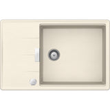Chiuveta granit Schock Tia D-100LS Magnolia Cristadur 780 x 500 mm cu Sifon Automat, adancime cuva 198 mm, reversibila, montare pe blat
